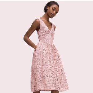 Kate Spade Fit and Flare Pink Lace Dress